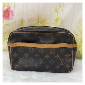 Authentic Louis Vuitton Monogram Case Clutch Bag